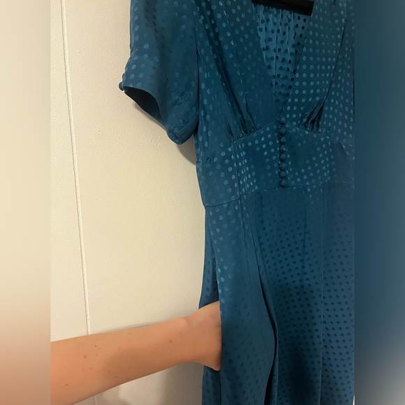 Banana Republic Blue Wrap A-Line Dress - Picture 2 of 7